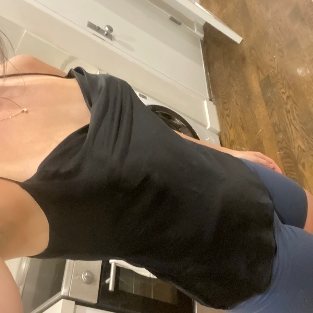 Reformation Black Silk Tank